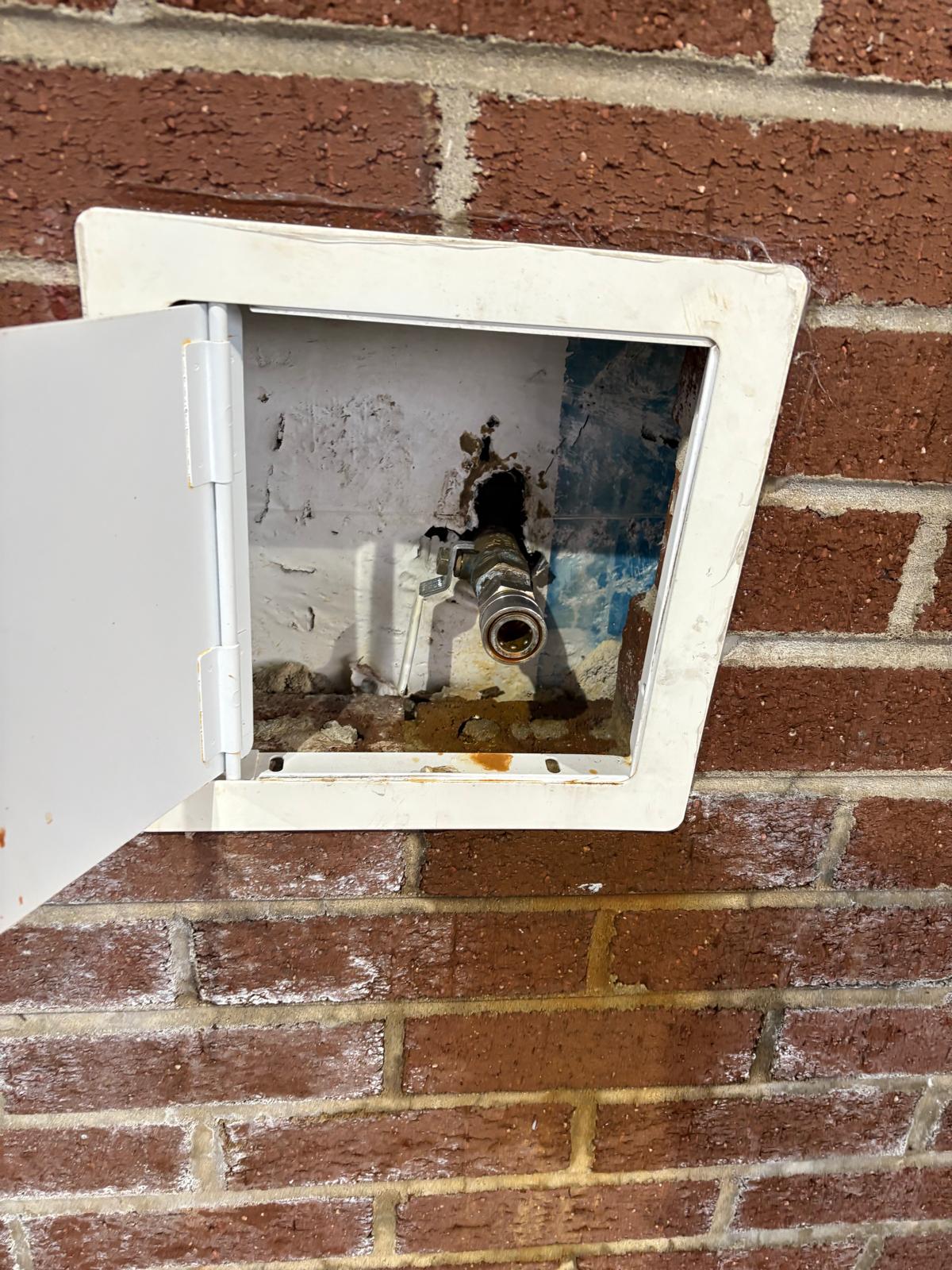 Commercial wall hydrant at a recent RYN Services job